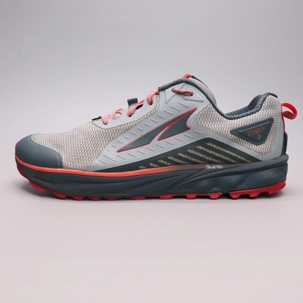 Altra Timp 3 Womens Size 10.5 Gray Red Trail Running Shoes Athletic Sneakers - Picture 3 of 12
